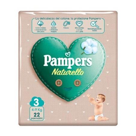 Fater Pampers Protezione Pura Naturello Midi Cp 22 Pezzi