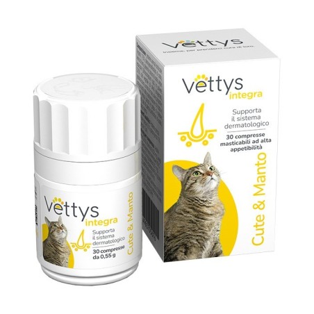 Pharmaidea Vettys Integra Cute&manto Gatto 30 Compresse Masticabili