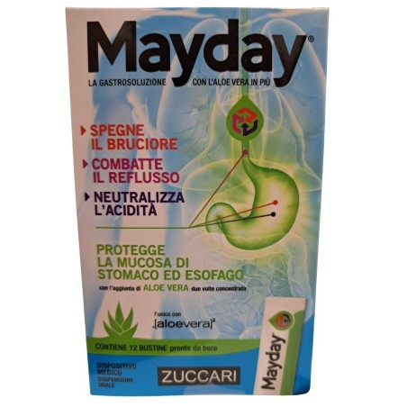 Zuccari Mayday Sospensione Per Uso Orale Alla Menta 12 Bustine 10 Ml