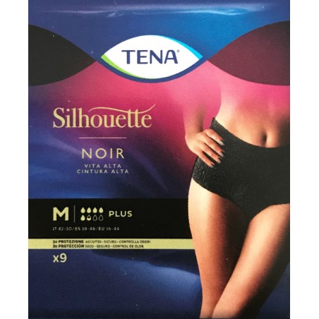 Essity Italy Pannolone A Mutandina Assorbente Tena Silhouette Noir L Vita Alta 8 Pezzi