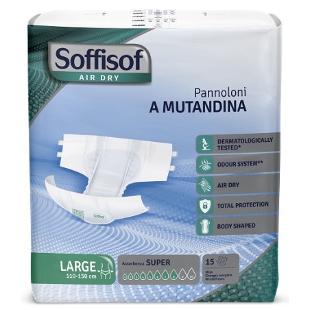 S. I. L. C. Pannolino Mutandina Air Dry Soffisof Super L 15 Pezzi