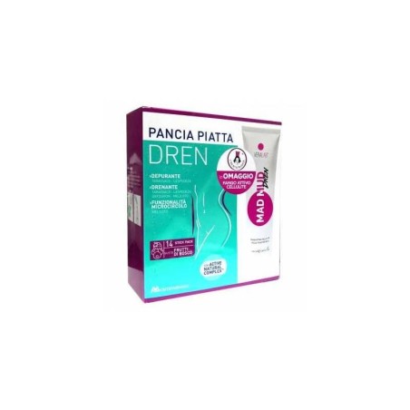 Montefarmaco Pancia Piatta Dren Frutti Di Bosco 14 Bustine Stick Pack + Fango Attivo Cellulite 100 Ml Omaggio