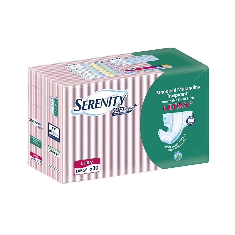 Pannolone A Mutandina Serenity Fitted Ultra + Aloe L 30 Pezzi