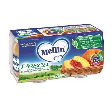 Danone Mellin Omogeneizzato Pesca Mela 100 G 2 Pezzi