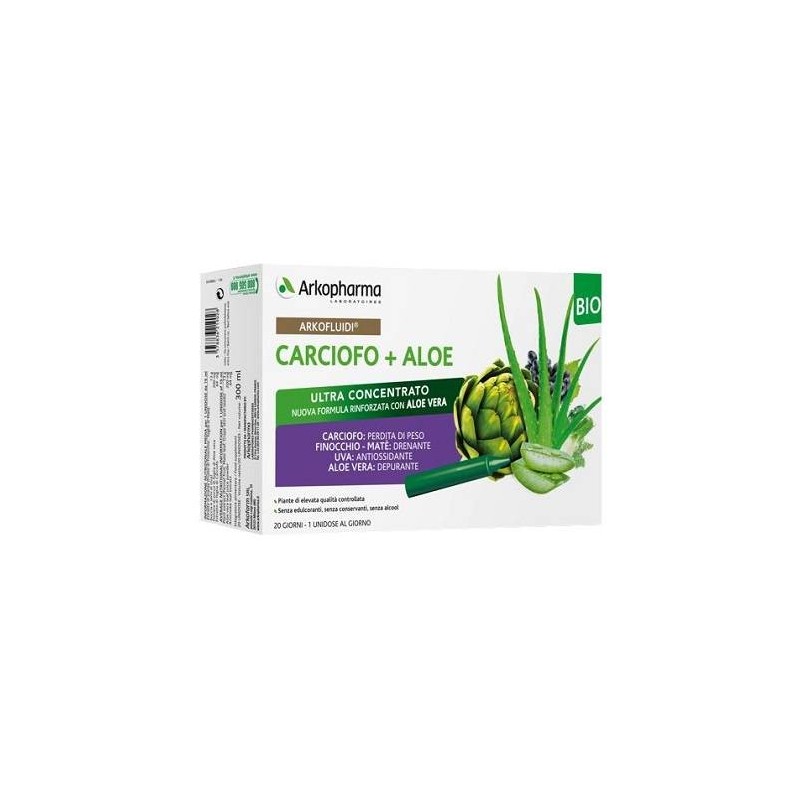 Arkopharma Arkofluidi Carciofo+aloe Vera 20 Flaconcini 200 G