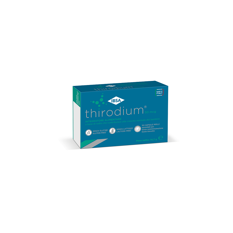 Ibsa Farmaceutici Thirodium 50mcg 30 Capsule Molli Spremibili Per Monosomministrazione Gusto Biscotto