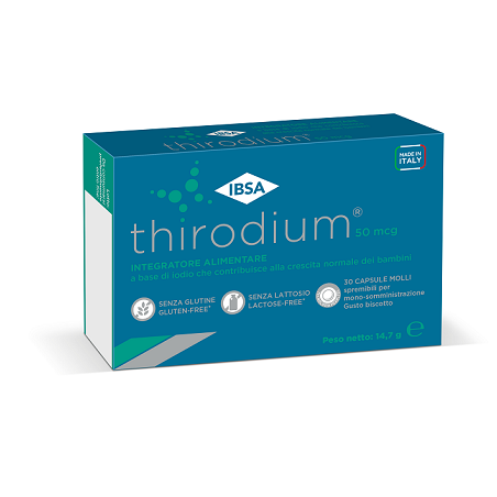 Ibsa Farmaceutici Thirodium 50mcg 30 Capsule Molli Spremibili Per Monosomministrazione Gusto Biscotto