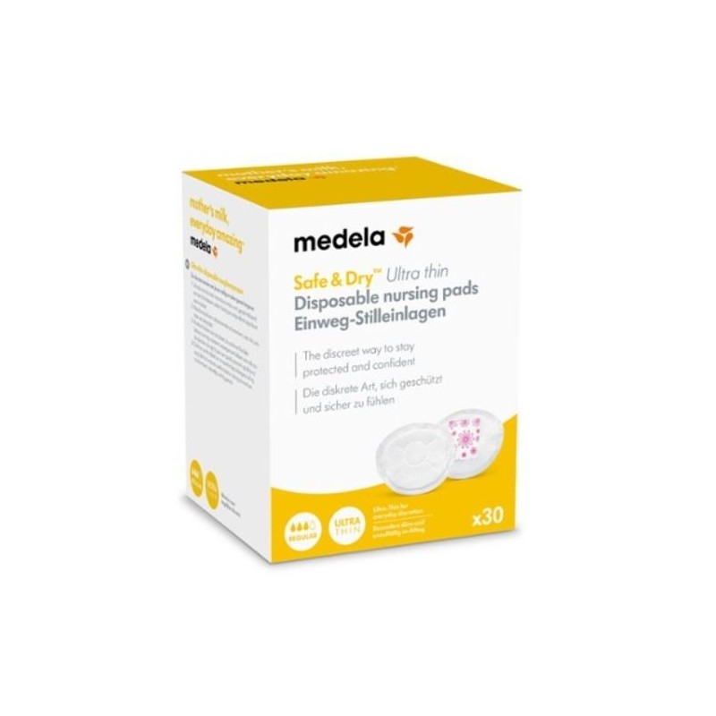 Medela Safe & Dry Coppetta Assorbilatte Ultra Thin 30 Pezzi