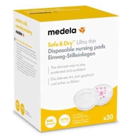 Medela Safe & Dry Coppetta Assorbilatte Ultra Thin 30 Pezzi