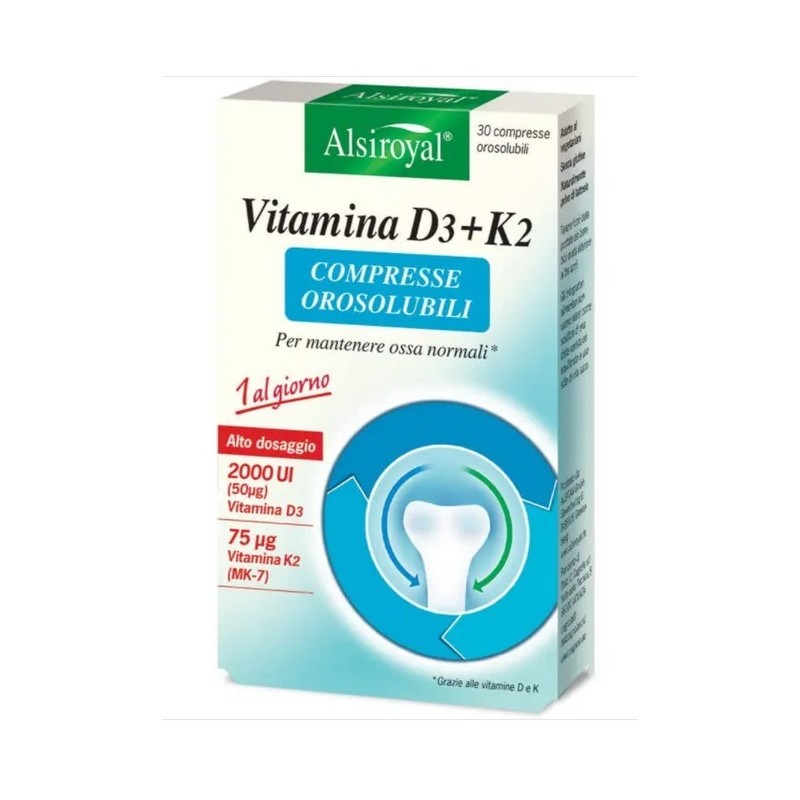 Alsitan Alsiroyal Vitamina D3+k2 30 Compresse Orosolubili