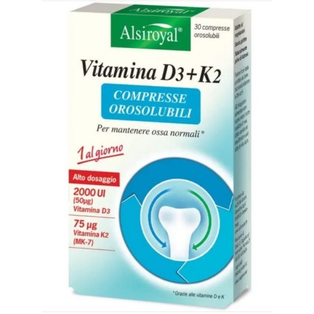 Alsitan Alsiroyal Vitamina D3+k2 30 Compresse Orosolubili