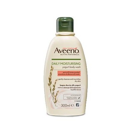 Johnson & Johnson Aveeno Bagno Doccia Yogurt Albicocca & Miele 300 Ml