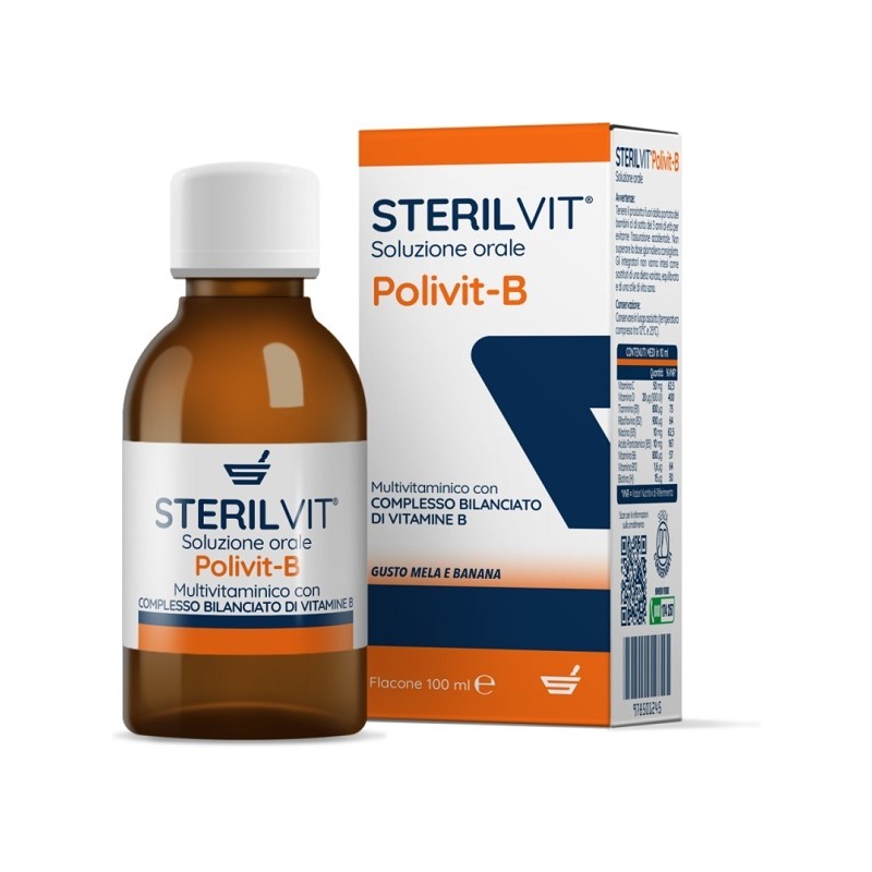 Sterilfarma Sterilvit Polivit-b Soluzione Orale Gusto Mela Banana 100 Ml