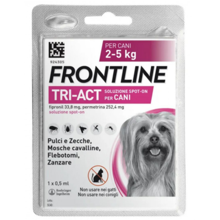 Boehringer Ingelheim Frontline Tri-act Soluzione Spot-on Per Cani Di 2-5 Kg