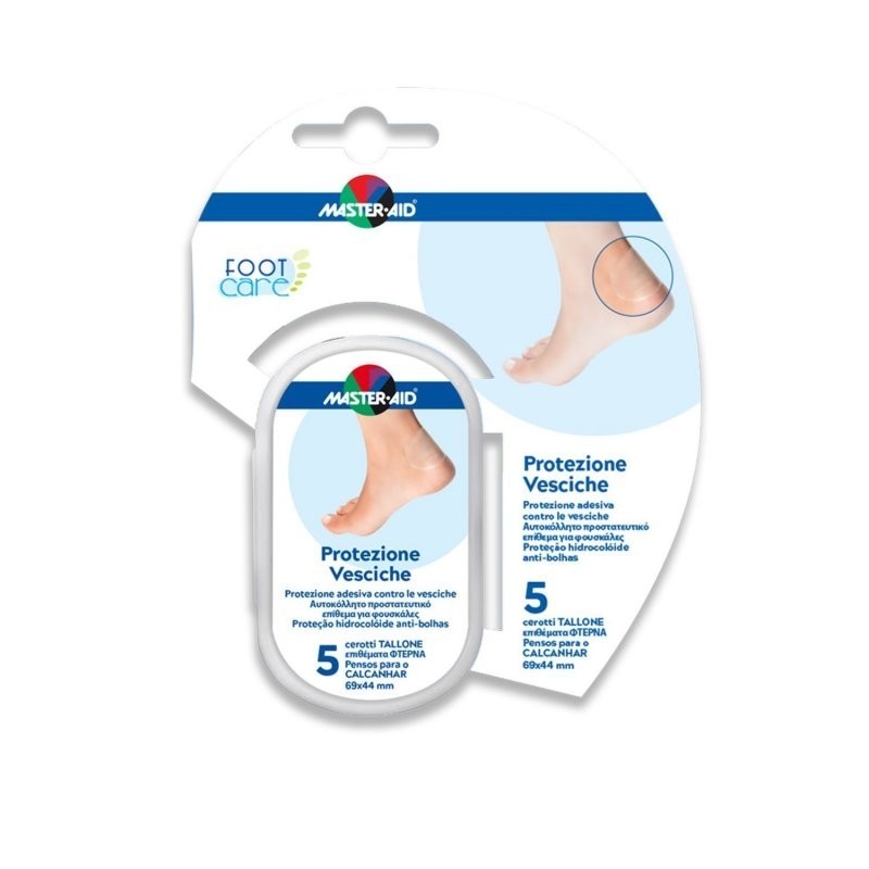 Pietrasanta Pharma Idrocolloide Master-aid Footcare Vesciche Tallone 69x44 Mm 5 Pezzi A1