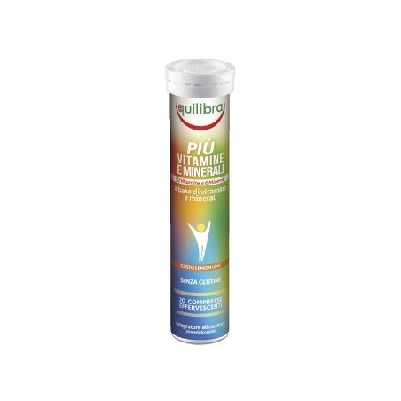 Equilibra Piu' Vitamine E Minerali Gusto Lemon Lime 20 Compresse Efferfescenti