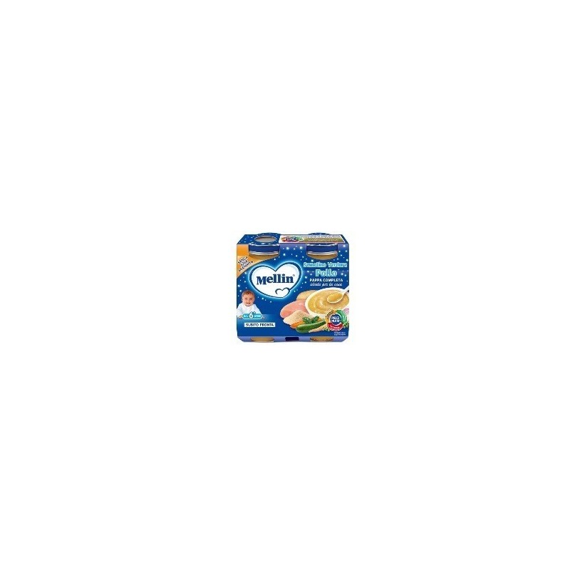 Danone Mellin Baby Cena Completa Pollo Verdure 2 Pezzi 200 G