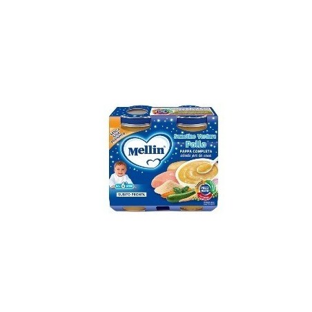 Danone Mellin Baby Cena Completa Pollo Verdure 2 Pezzi 200 G