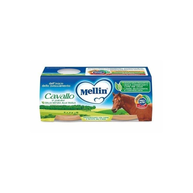 Danone Mellin Omogeneizzato Cavallo E Patate 2 X 80 G