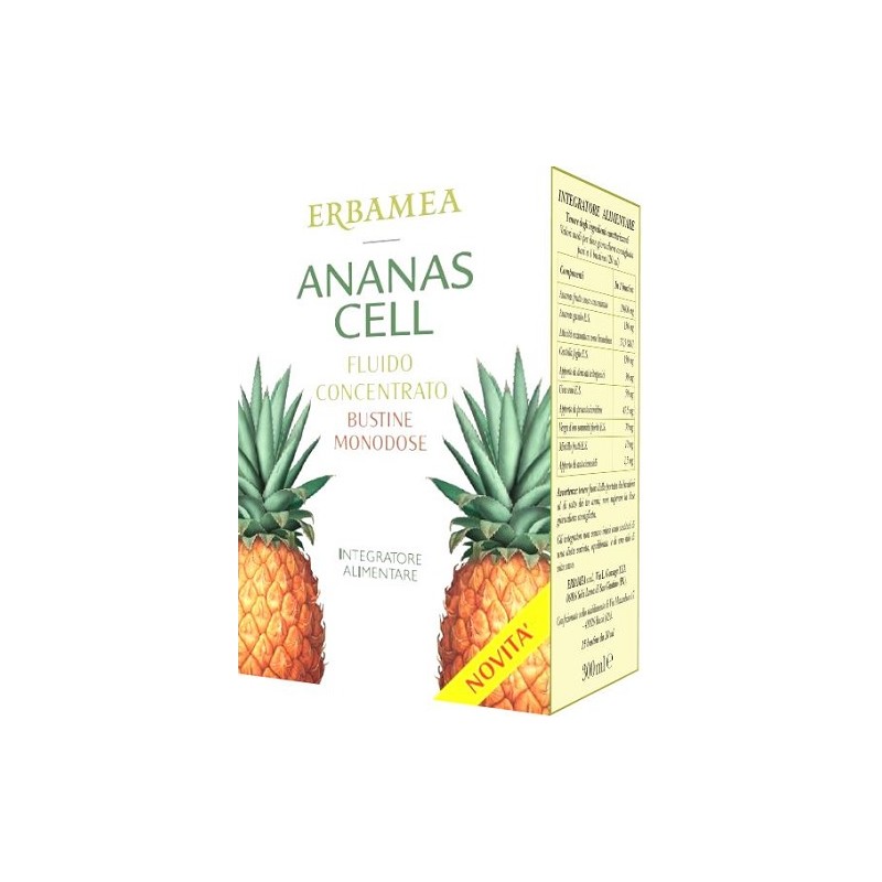 Erbamea Ananas Cell Fluido Concentrato 15 Bustine 20 Ml