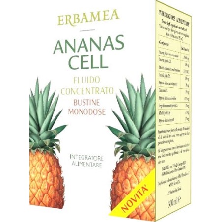 Erbamea Ananas Cell Fluido Concentrato 15 Bustine 20 Ml