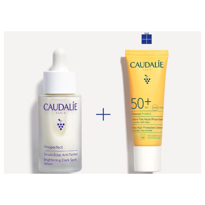 Caudalie Vinoperfect Cofanetto 2024 1 Vinoperfect Siero Illuminante Anti Macchie 30 Ml + 1 Visosun Crema Altissima Protezione Sp