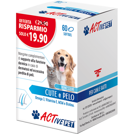 F&f Active Pet Benessere Cute E Pelo 60 Softgel