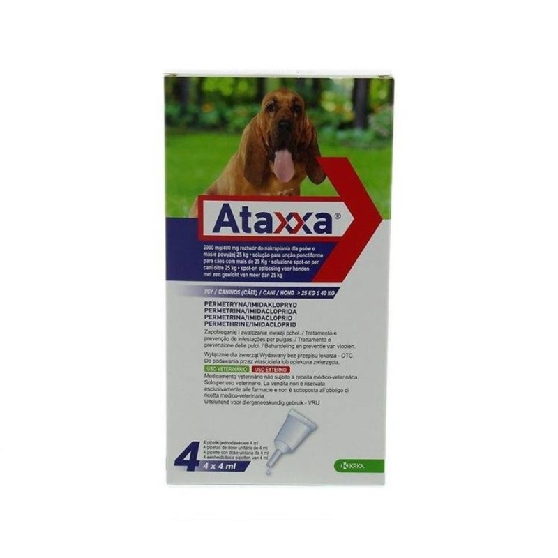 Krka Ataxxa 2000 Mg/400 Mg Soluzione Spot-on Per Cani Oltre 25 Kg