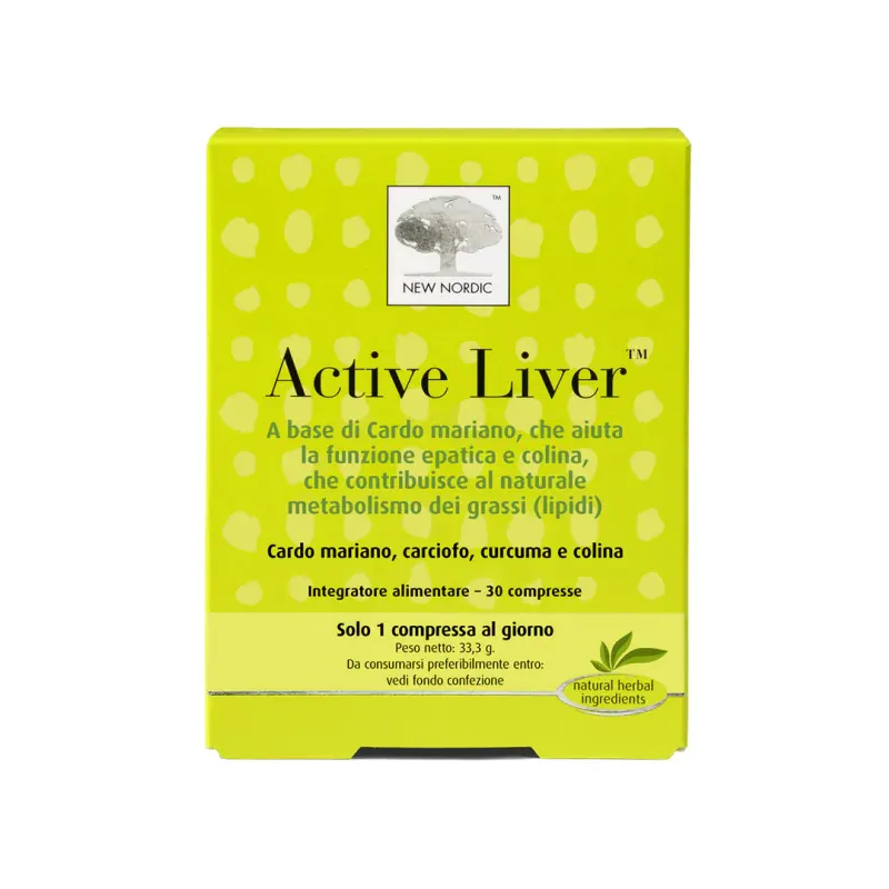 New Nordic Active Liver 60 Pastiglie Gommose Senza Zucchero Gusto Pesca/mango