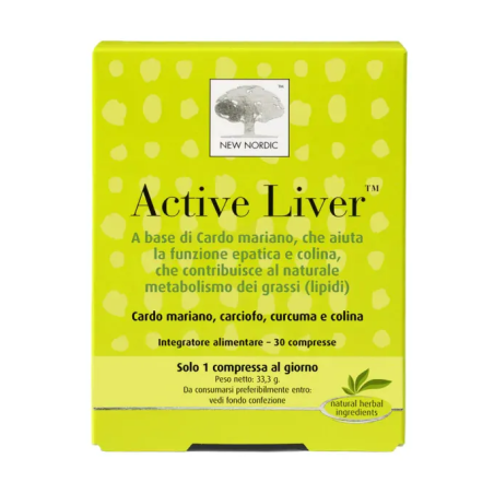 New Nordic Active Liver 60 Pastiglie Gommose Senza Zucchero Gusto Pesca/mango