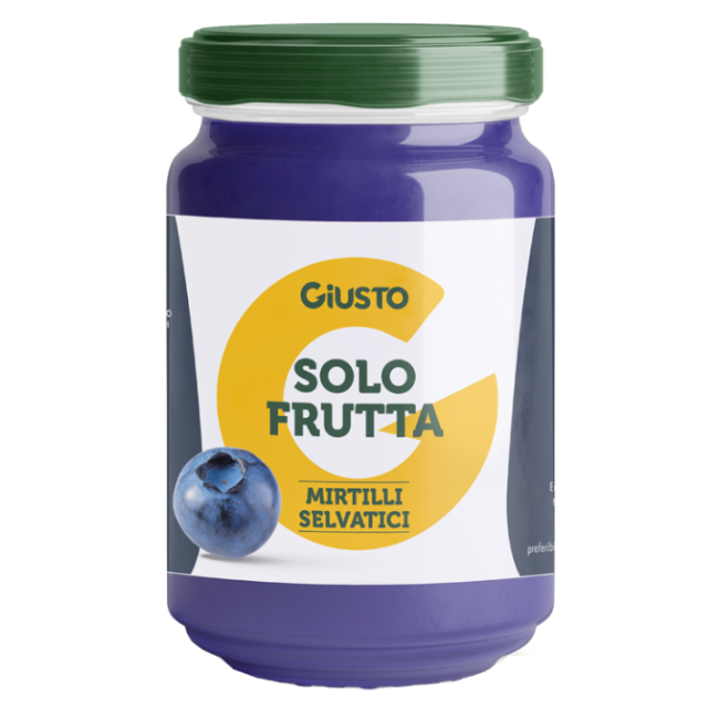 Farmafood Giusto Solo Frutta Confettura Mirtilli Selvatici 220 G