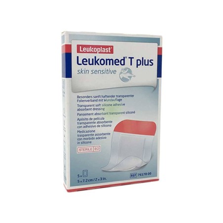 Essity Leukomed T Plus Skin Sensitive Medicazione Post-operatoria Trasparente Mpermeabile Con Massa Adesiva Al Silicone 8x10cm 5