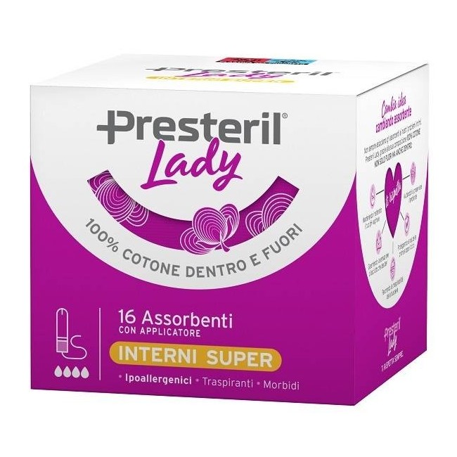 Corman Presteril Lady Assorbente Interno Compact Super Plus 16 Pezzi