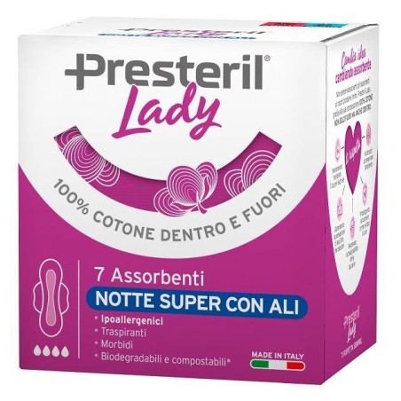 Corman Presteril Lady Assorbenti Notte Super Ali 7 Pezzi