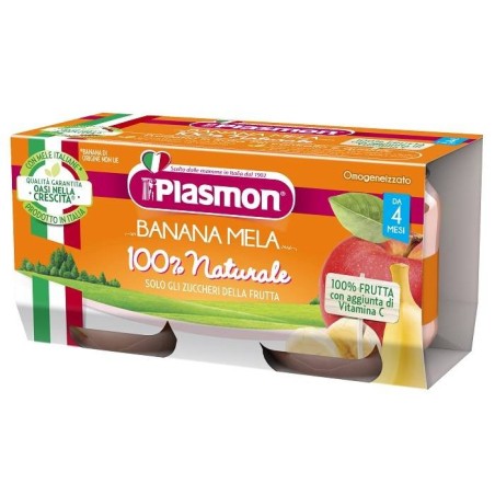 Plasmon Omogeneizzato Banana Mela 2 X 80 G