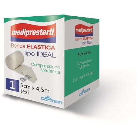 Corman Benda Elastica Medipresteril Ideal Compressione Moderata M4,5x5cm Tesi