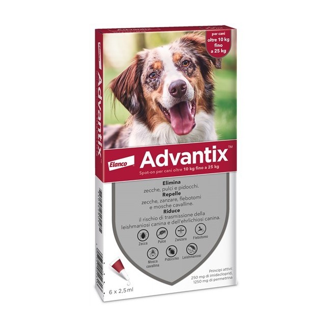 Elanco Advantix Spot-on Per Cani Oltre 10 Kg Fino A 25 Kg