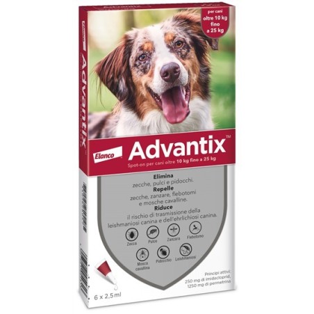 Elanco Advantix Spot-on Per Cani Oltre 10 Kg Fino A 25 Kg