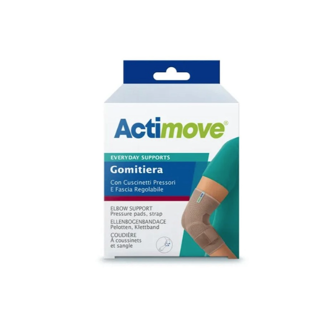 Essity Actimove Everyday Gomitiera Elastica Con Cuscinetti Pressori E Fascia Regolabile L