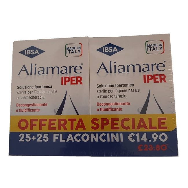 Ibsa Farmaceutici Aliamare Iper 25 + 25 Flaconcini 5 Ml Bipacco