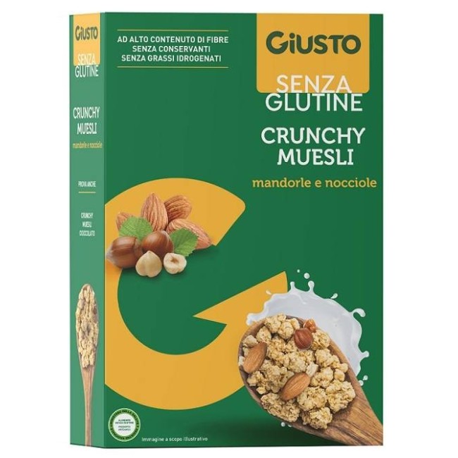 Farmafood Giusto Senza Glutine Crunchy Muesli Mandorle E Nocciole 375 G