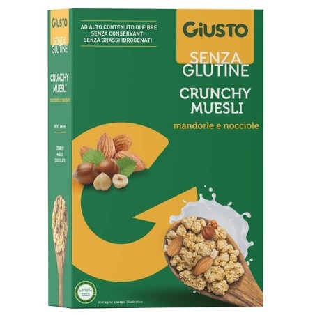 Farmafood Giusto Senza Glutine Crunchy Muesli Mandorle E Nocciole 375 G