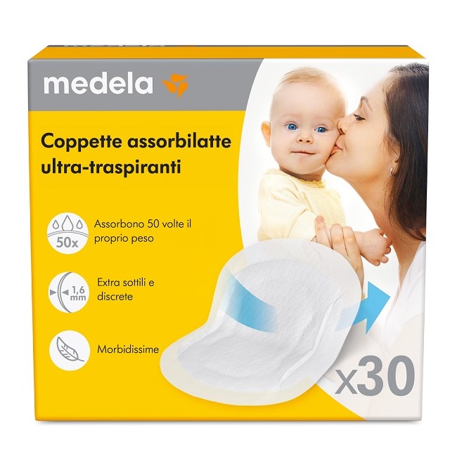 Medela Coppette Assorbilatte Ultra-traspiranti 30 Pezzi