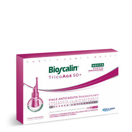 Bioscalin Tricoage 50+ Fiale Anticaduta Ridensificanti 8 Fiale