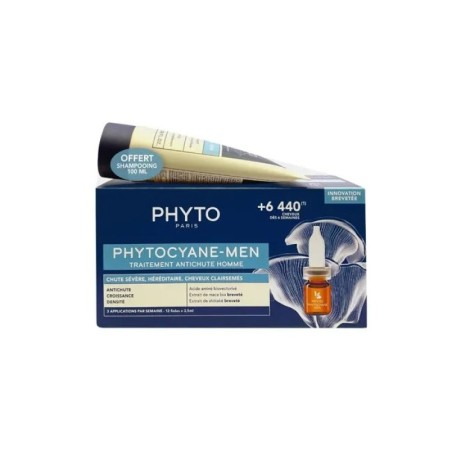 Phyto Phytocyane Kit Uomo Fiale anticaduta severa + Shampoo Omaggio 12 Fiale