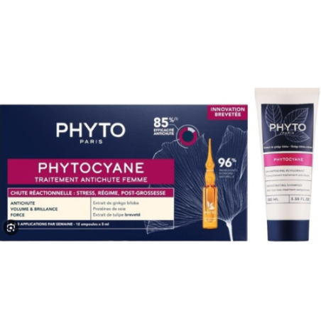 Phyto Phytocyane Kit Donna - 12 Fiale + Shampoo Omaggio Trattamento anticaduta