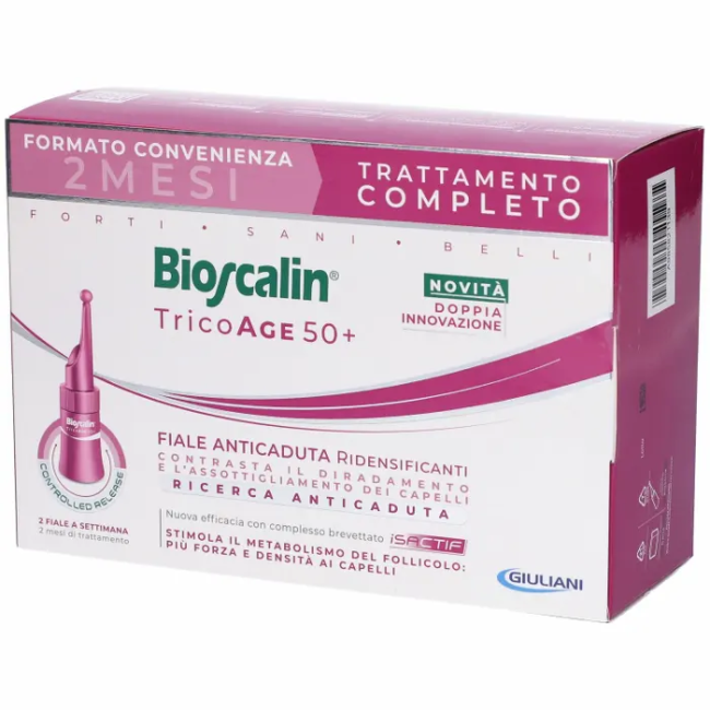 Bioscalin Tricoage 50+ Fiale anticaduta ridensificanti 16 fiale da 3,5 ml