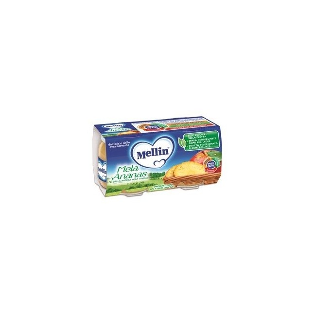 Danone Mellin Omogeneizzato Mela Ananas 100 G 2 Pezzi