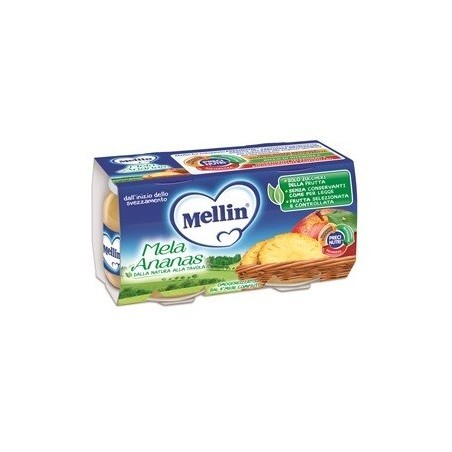 Danone Mellin Omogeneizzato Mela Ananas 100 G 2 Pezzi