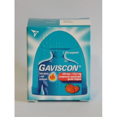 Reckitt Benckiser H. Gaviscon 250 Mg + 133,5 Mg Compresse Masticabili Gusto Menta Gaviscon 250 Mg + 133,5 Mg Compresse Masticabi